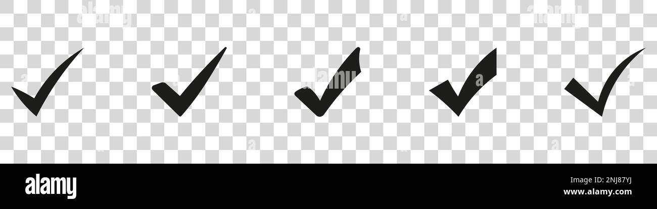 Schwarzes Häkchen im Hintergrund Stock Vektor