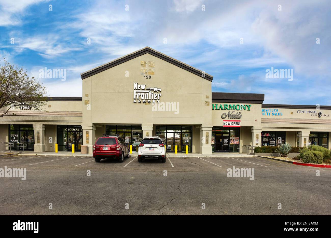 Neuer Frontier Waffenladen, Schießstand in Las Vegas, Nevada Stockfoto