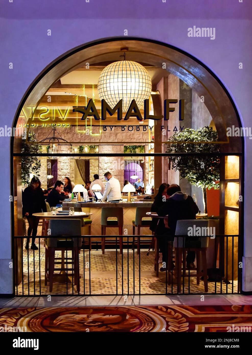 Bobby Flay's Restaurant, Amalfi, im Caesars Palace am Las Vegas Strip Stockfoto