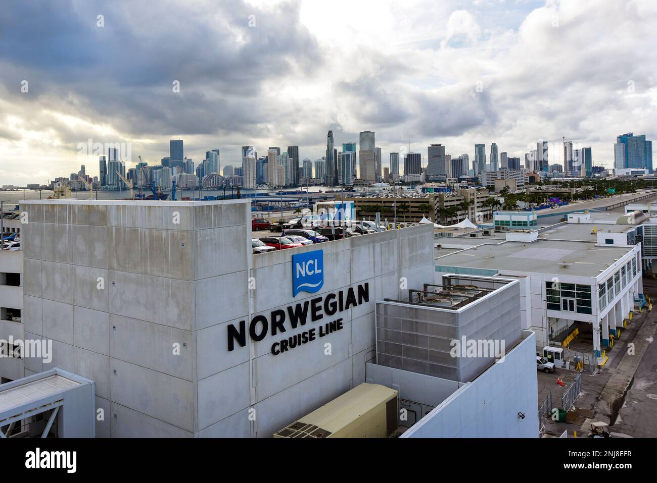 Norwegischer Kreuzfahrtanleger, Miami, Florida Stockfoto