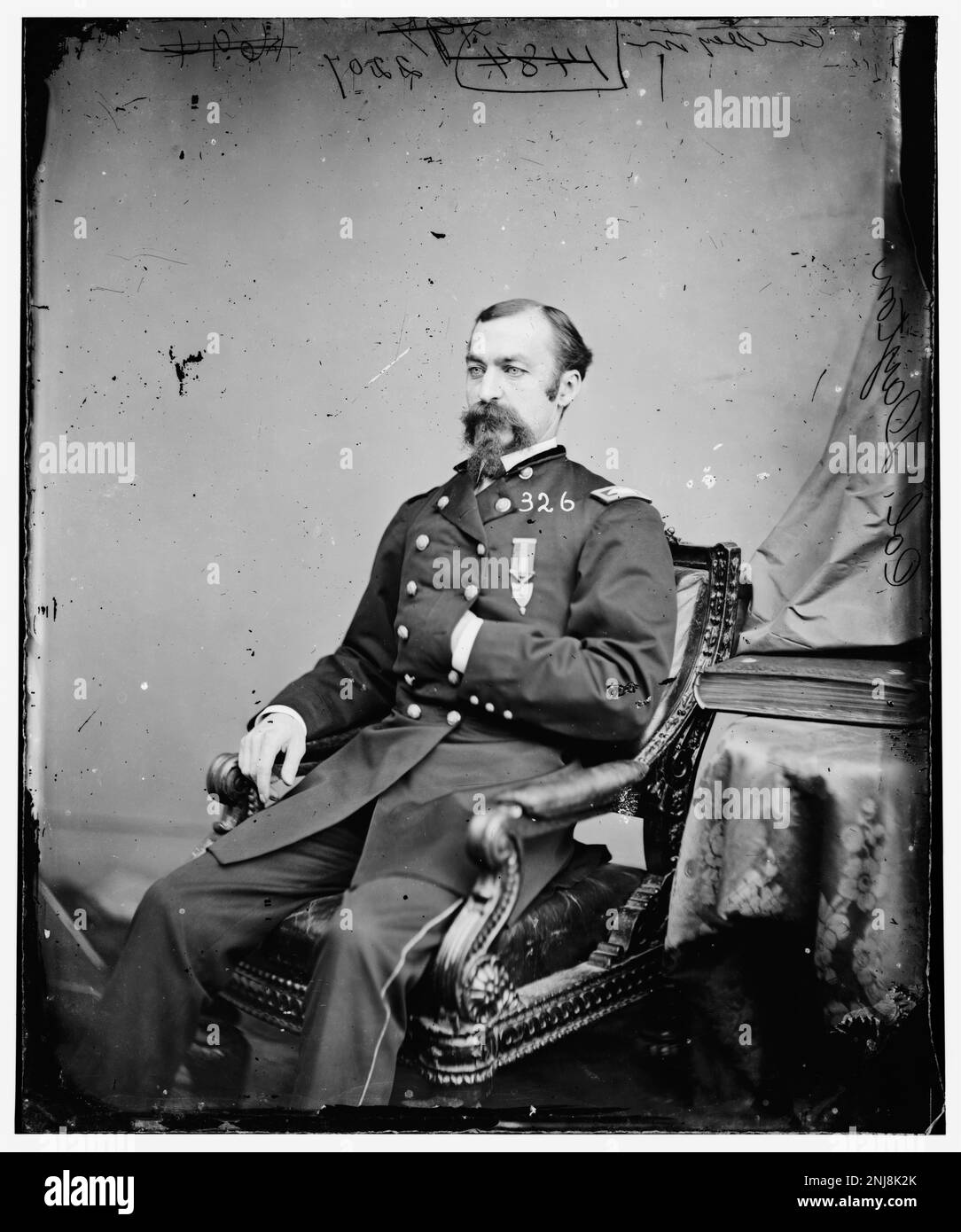 Porträt von Colonel Dayton, einem Offizier der US-Armee, aus der Brady-Handy Collection in der Library of Congress. Stockfoto