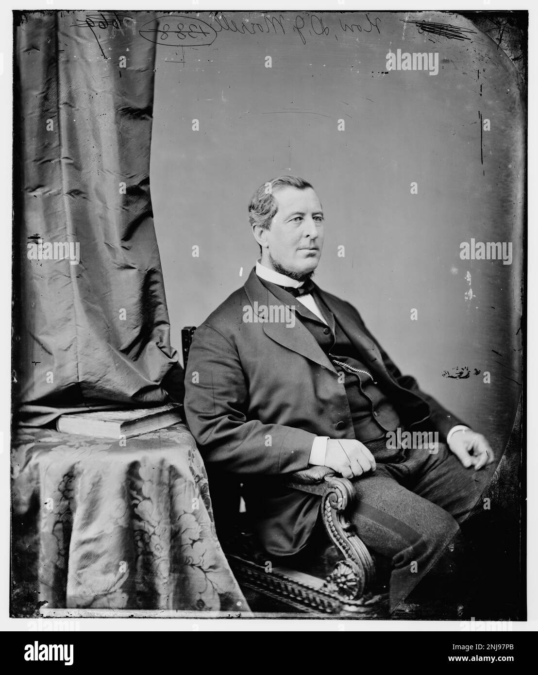 Porträt des ehrenwerten Daniel Johnson Morrell, einer politischen Persönlichkeit aus Pennsylvania, die im 19. Jahrhundert im Repräsentantenhaus der Vereinigten Staaten diente. Stockfoto