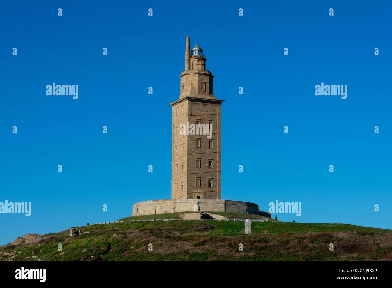 Der Tower of Herkules, der älteste Leuchtturm, der bekannt ist. La Coruna, Eine Coruna. Spanien Stockfoto