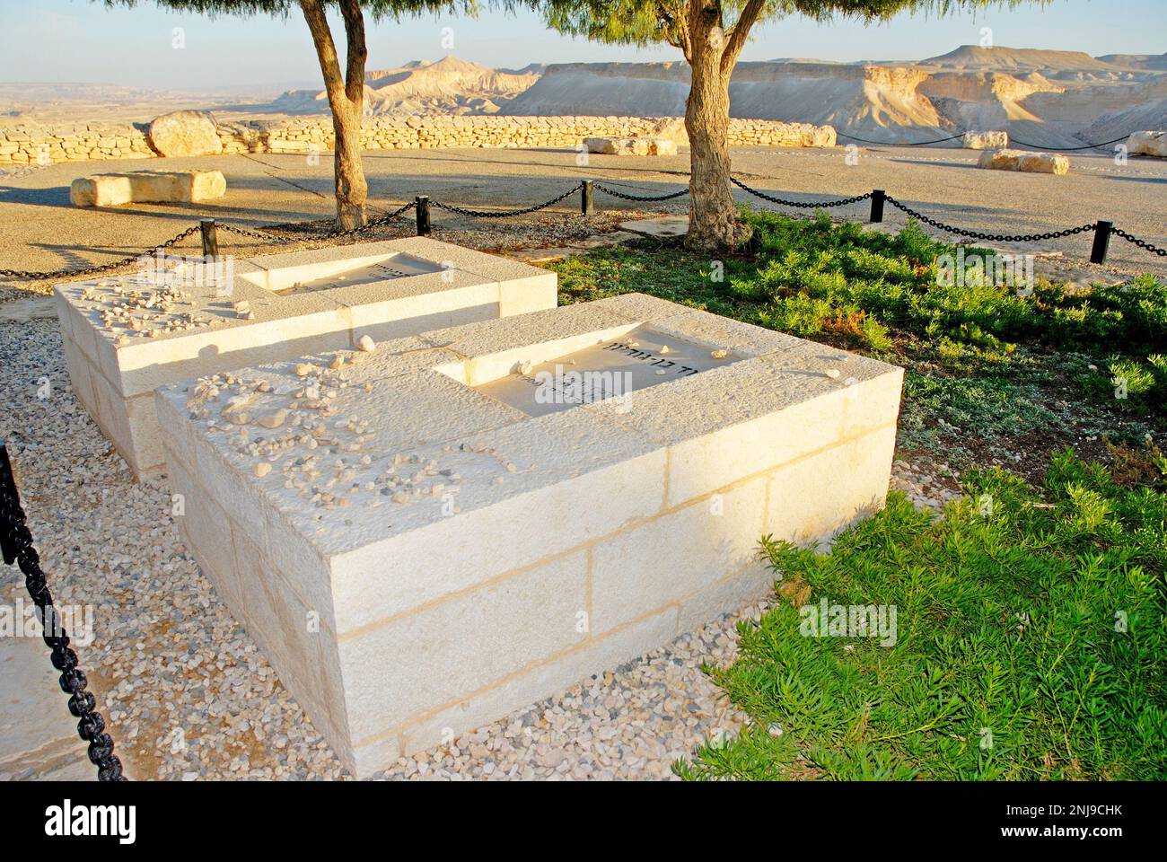 David und Pola Ben Gurion Grab, Israel Stockfoto