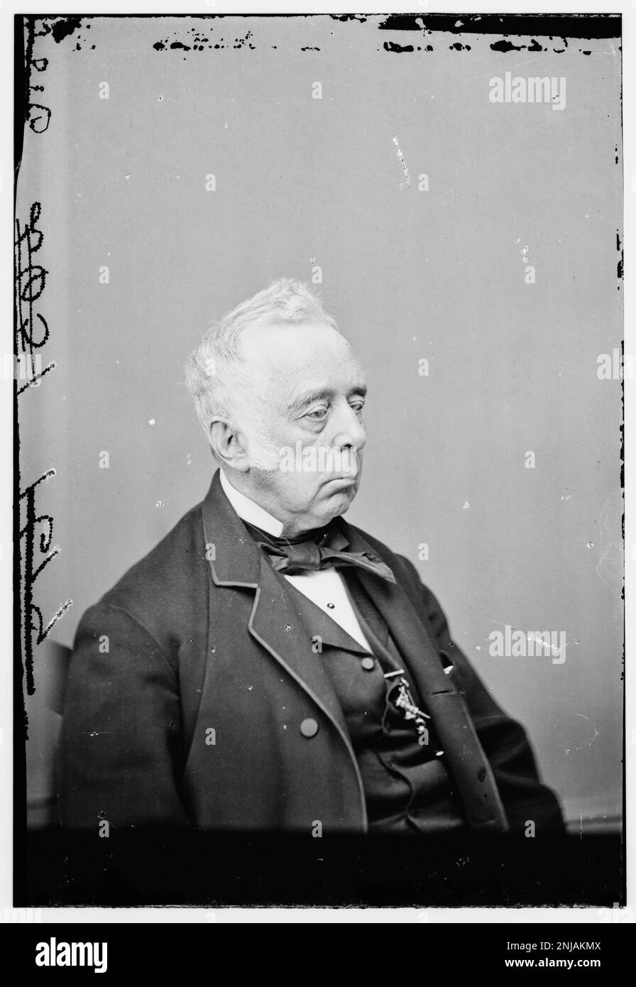 Ein Porträt von Hon. Reverdy Johnson, einem US-Senator und Anwalt, aus der Library of Congress Brady-Handy Collection. Stockfoto