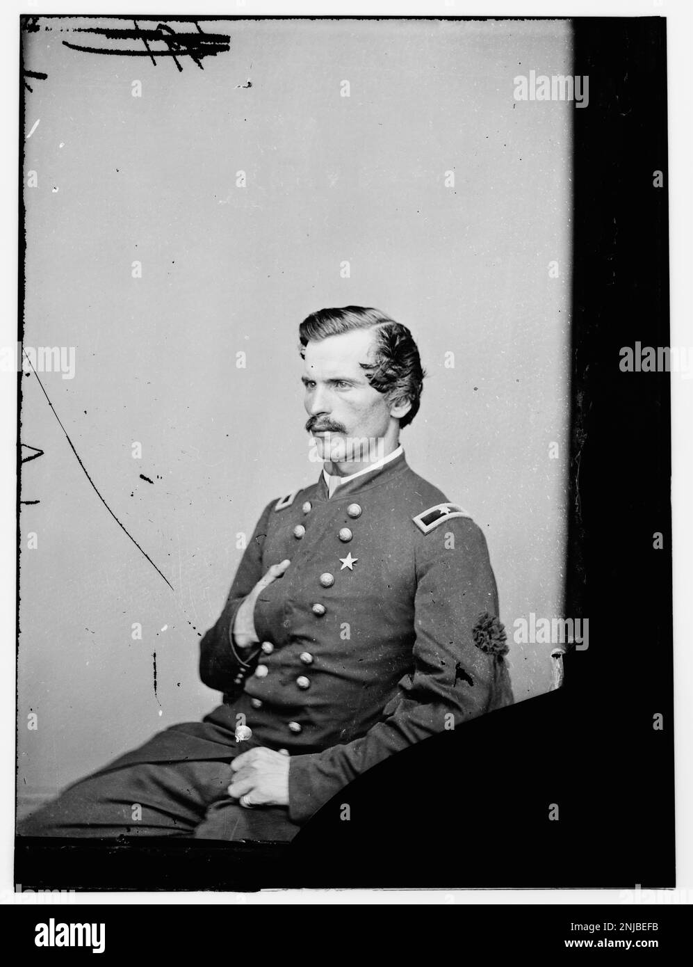 Porträt von General Henry A. Barnum, einem Offizier der US-Armee, in der Library of Congress Brady-Handy Collection. Stockfoto