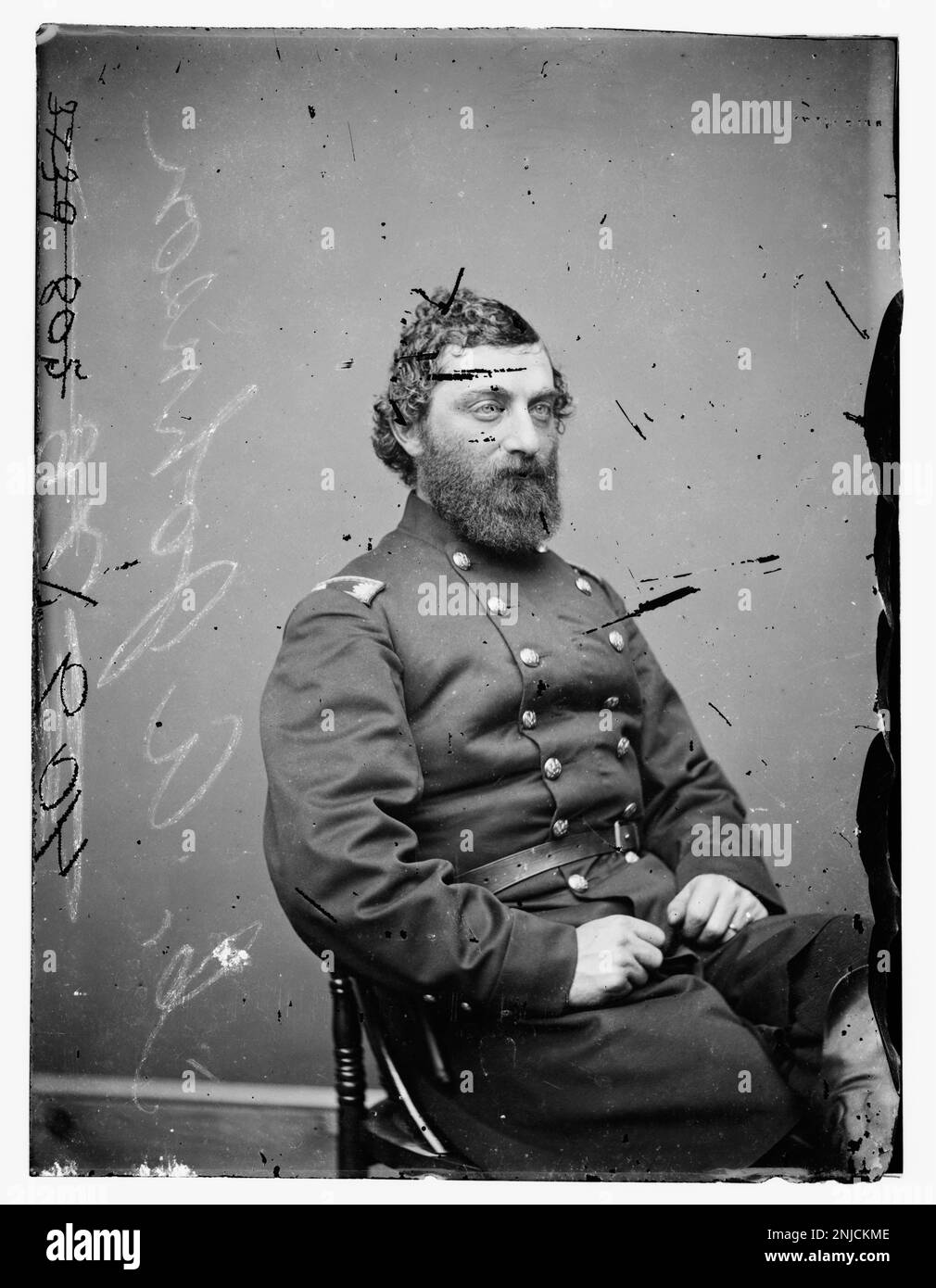 Porträt von General C.A. Johnson, einem leitenden Offizier der United States Army im 19. Jahrhundert, aus der Library of Congress Brady-Handy Collection. Stockfoto