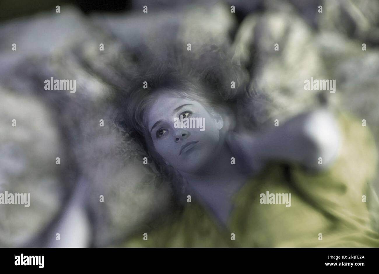 Frau leidet an Schlaflosigkeit Stockfoto