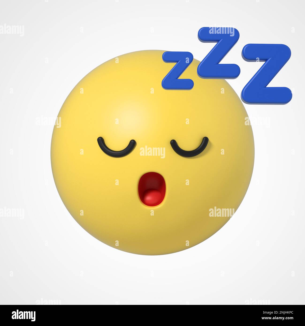 3D Emoji-Emoticon character sleep Stockfoto