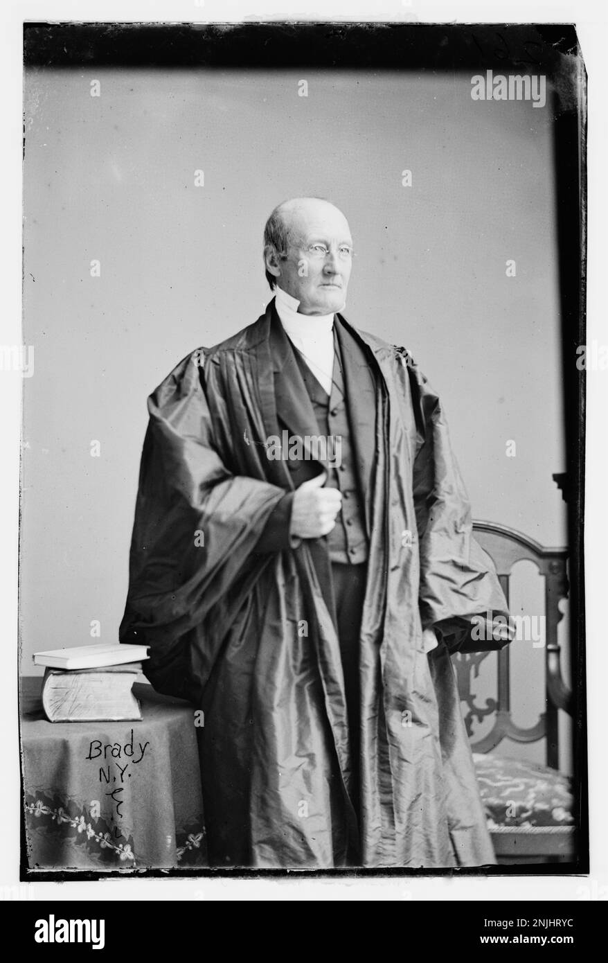 Porträt von Professor Johnson, einer prominenten akademischen Persönlichkeit aus dem 19. Jahrhundert, aufgenommen in der Brady-Handy Collection. Stockfoto