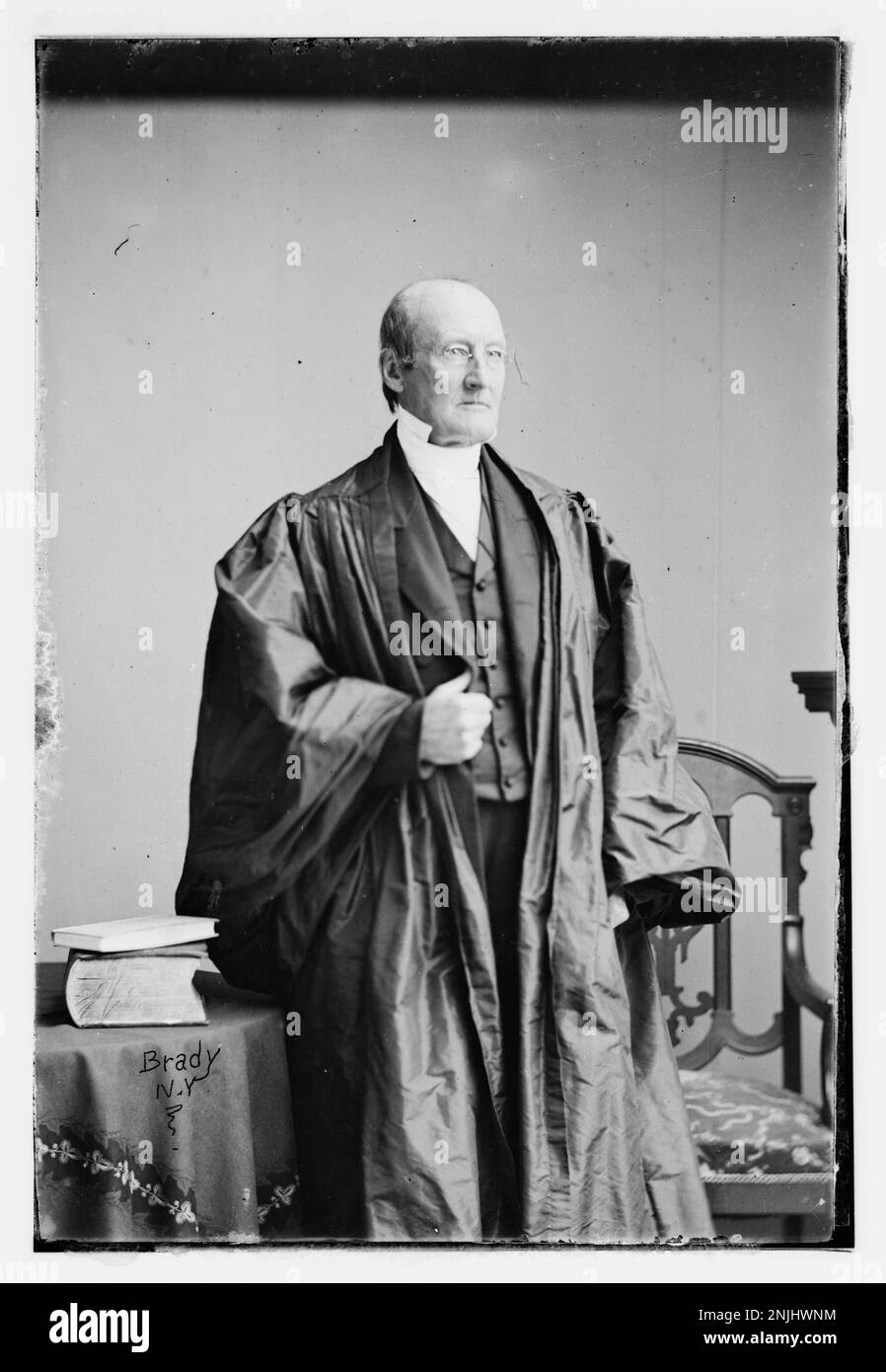 Porträt von Professor Johnson, einem akademischen Führer im Amerika des 19. Jahrhunderts. Bild aus der Brady-Handy-Sammlung, Library of Congress. Stockfoto