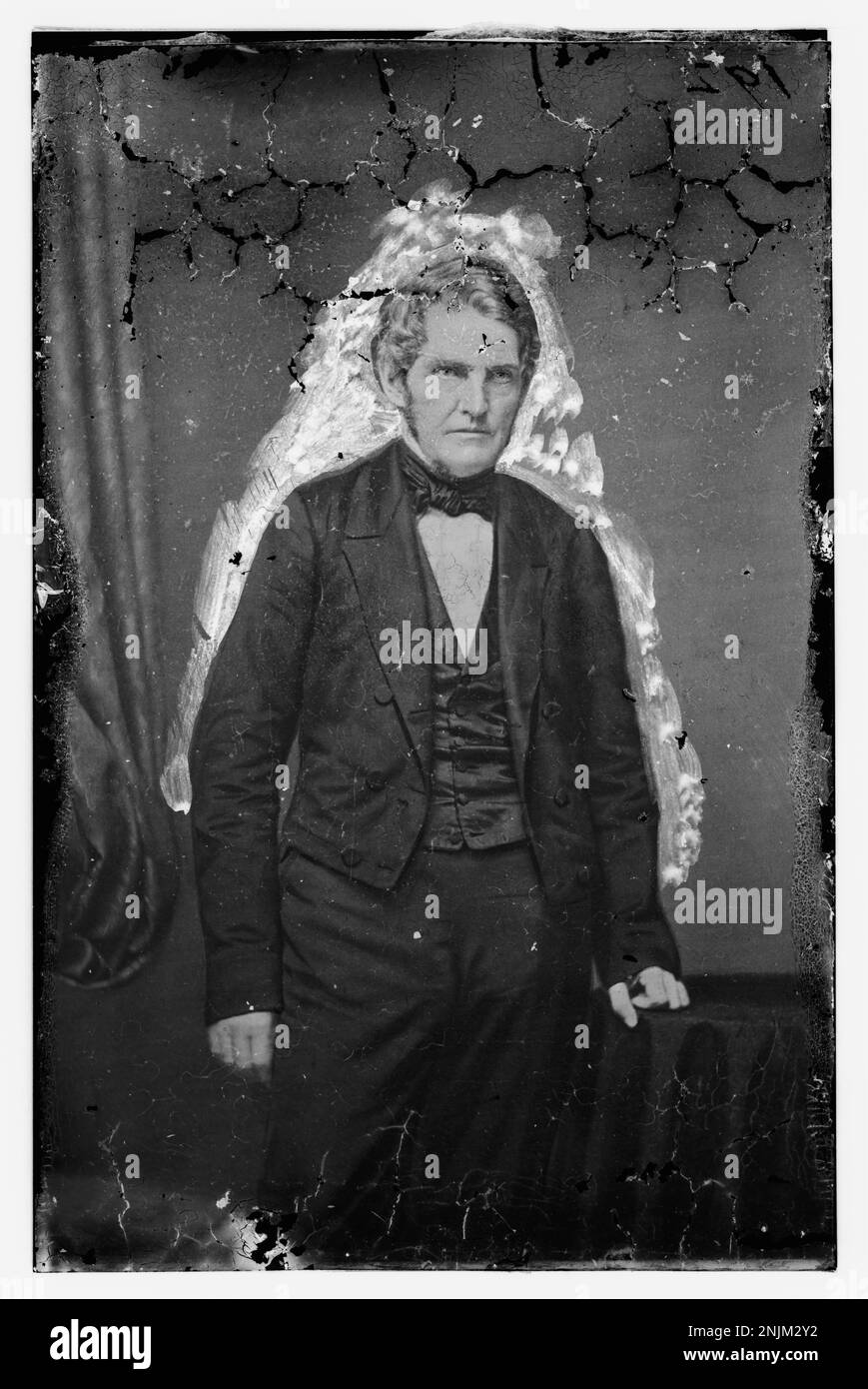 Porträt von James F. Simmons, einer politischen Figur. Das Bild ist Teil der Library of Congress Brady-Handy Collection, die seine Beiträge zur amerikanischen Politik des 19. Jahrhunderts dokumentiert. Stockfoto