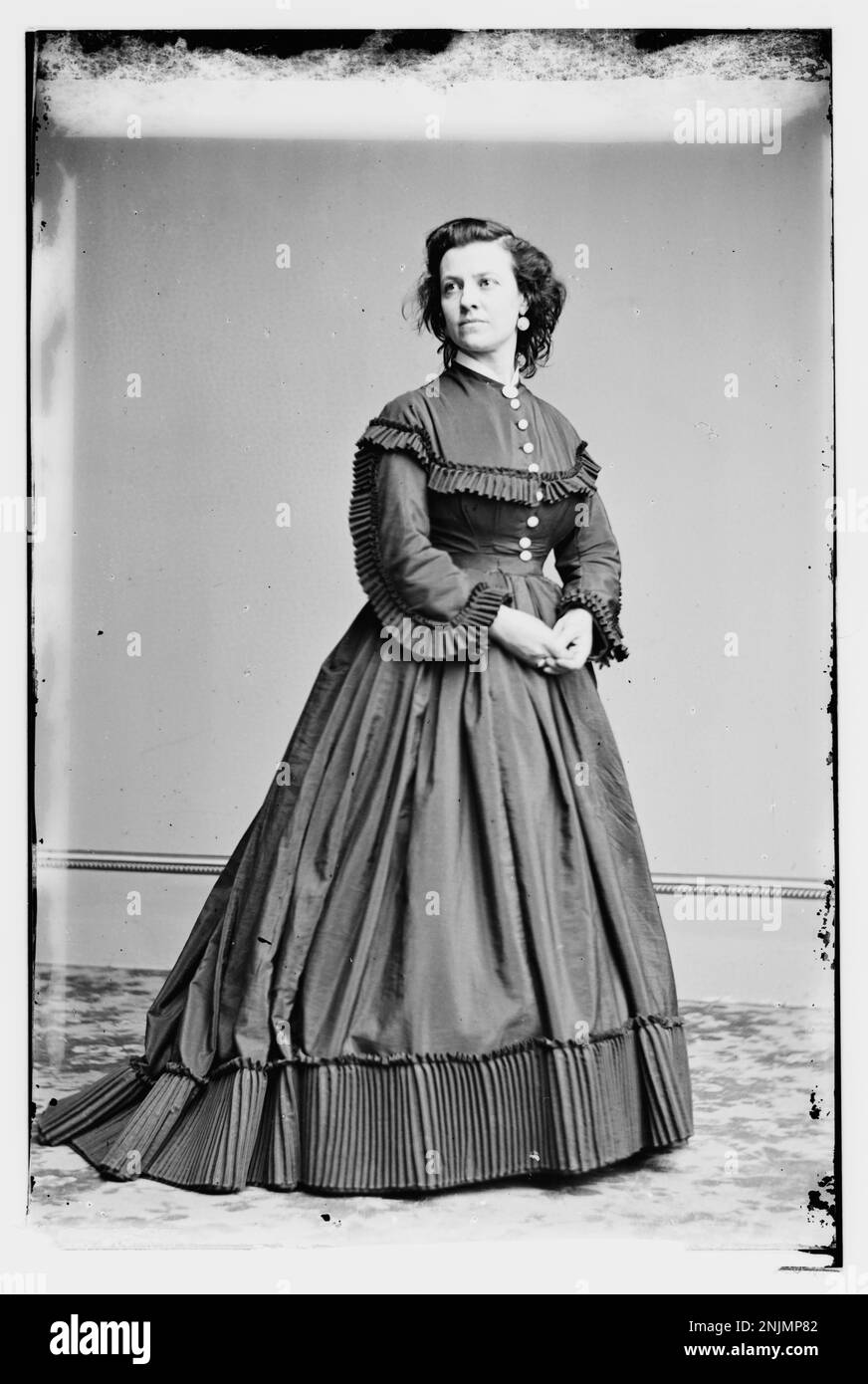Porträt von Pauline Cushman, einer US-Schauspielerin und Gewerkschaftsspionin während des Bürgerkriegs. Sie ist bekannt für ihre Spionagearbeit, die der Gewerkschaft geholfen hat. Stockfoto
