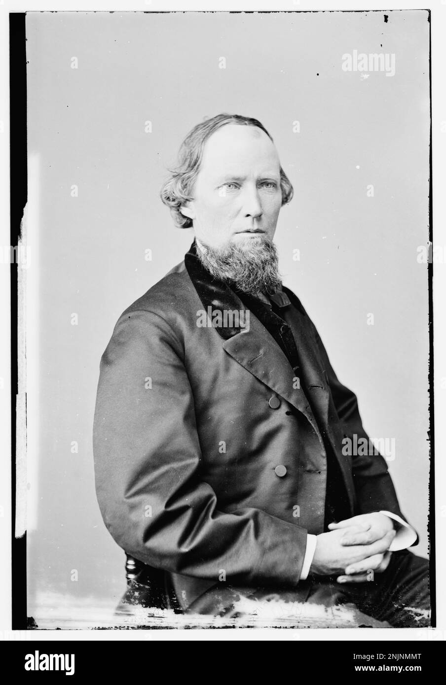 Porträt von Hon. WM. Johnson, eine amerikanische politische Persönlichkeit, fotografiert als Teil der Library of Congress Brady-Handy Collection im 19. Jahrhundert. Stockfoto