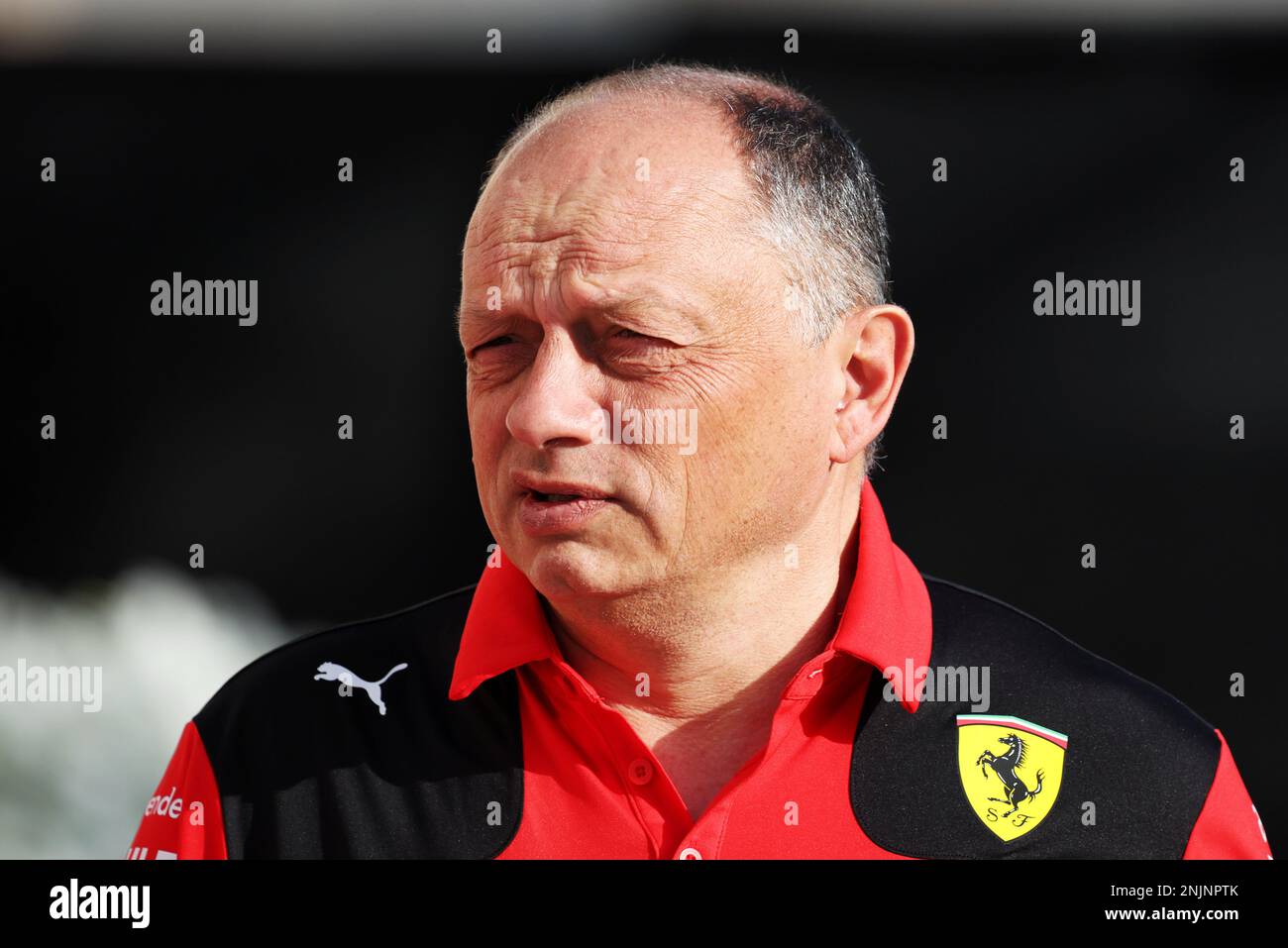 Sakhir, Bahrain, 23.02.2023. Frederic Vasseur (FRA), Leiter des Ferrari-Teams. 23.02.2023. Formel-1-Test, Sakhir, Bahrain, Erster Tag. Das Foto sollte wie folgt lauten: XPB/Press Association Images. Stockfoto