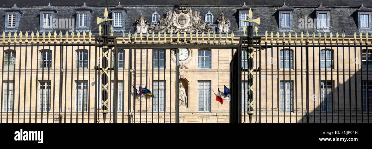 Eingang zum Rathaus in der Stadt Dijon, Frankreich Stockfoto