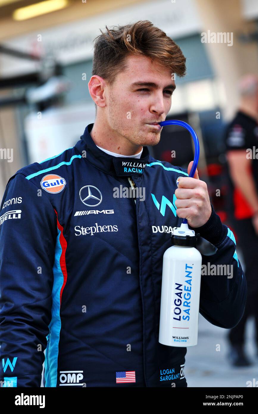 Sakhir, Bahrain. 23. Februar 2023 Logan SarSergeant (USA) Williams Racing. Formula One Testing, Day One, Donnerstag, 23. Februar 2023. Sakhir, Bahrain. Stockfoto