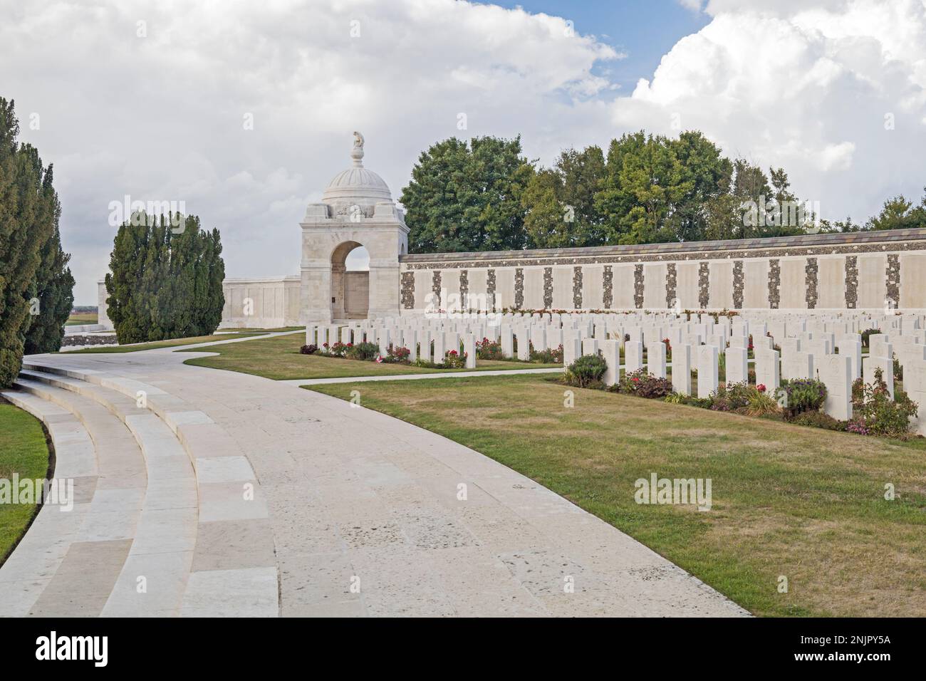 Tyne Cot World war One Cemetery, Westflandern, Belgien, Europa, EU Stockfoto