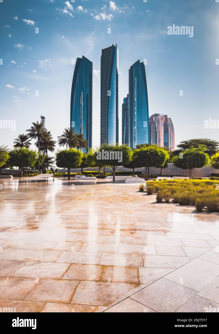 Das Gründerdenkmal in Abu Dhabi, Vereinigte Arabische emirate Stockfoto