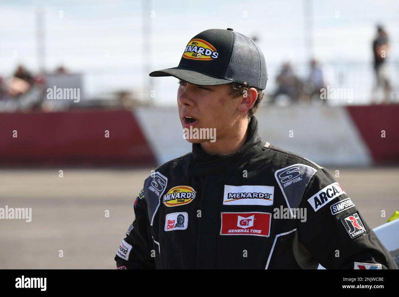 ELKO NEW MARKET, MN - JUNE 25: Bryce Haugeberg Universal Technical Institute-Magnum Chevrolet during practice for the ARCA Menards Series Menards 250 on June 25, 2022, at Elko Speedway in Elko New Market, MN. (Photo by Josh Holmberg/Icon Sportswire) (Icon Sportswire via AP Images) Stockfoto