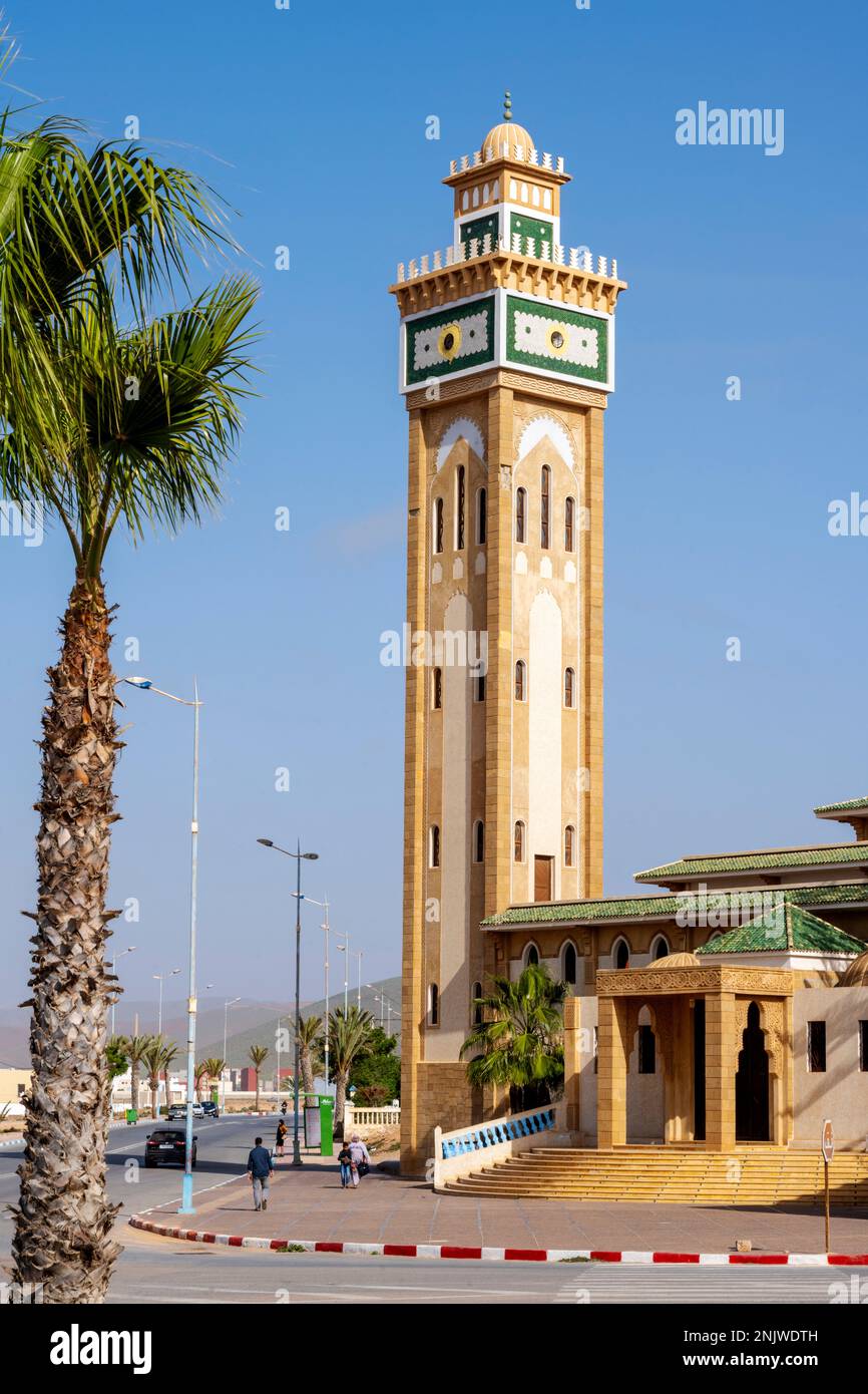 Afrika, Marokko, Südmarokko, Sidi Ifni, Moschee an der Av. Al Quds (R104) Stockfoto