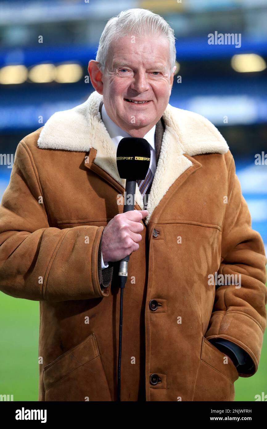 Dateifoto vom 31.-12-2016 von BBC Sport Kommentator John Motson, der im Alter von 77 Jahren gestorben ist. Ausgabedatum: Donnerstag, 23. Februar 2023. Stockfoto