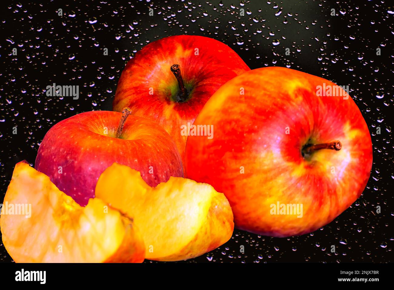 OBST : DER REGIONALE ROTE APFEL Stockfoto