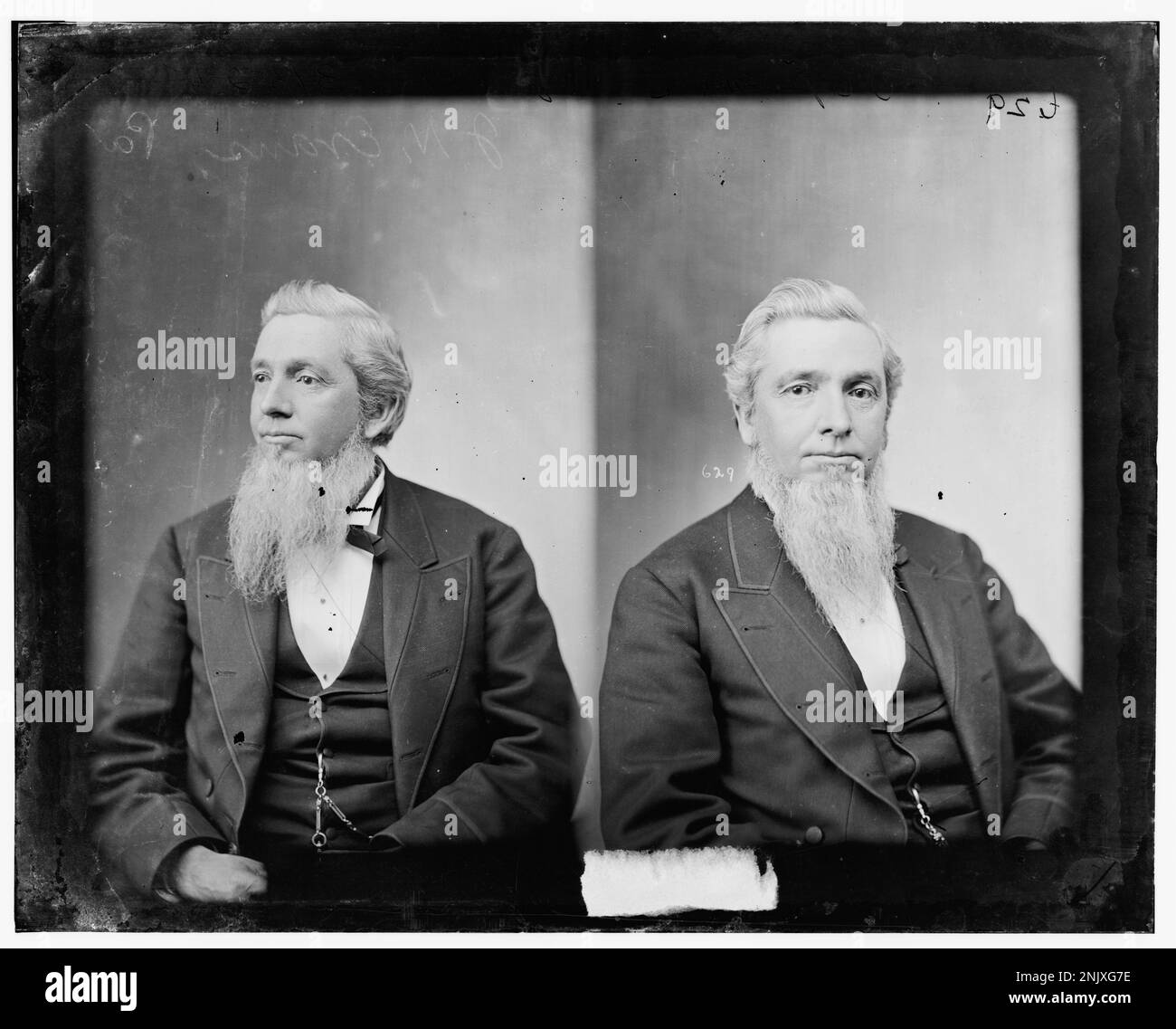 Porträt von Hon I.N. Evans, einer politischen Persönlichkeit aus Pennsylvania, aus der Library of Congress Brady-Handy Collection. Stockfoto