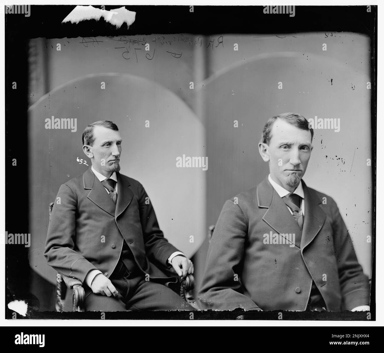 Porträt von A. V. Pratt, einer Militärfigur, die im 19. Jahrhundert in der US-Armee diente. Stockfoto