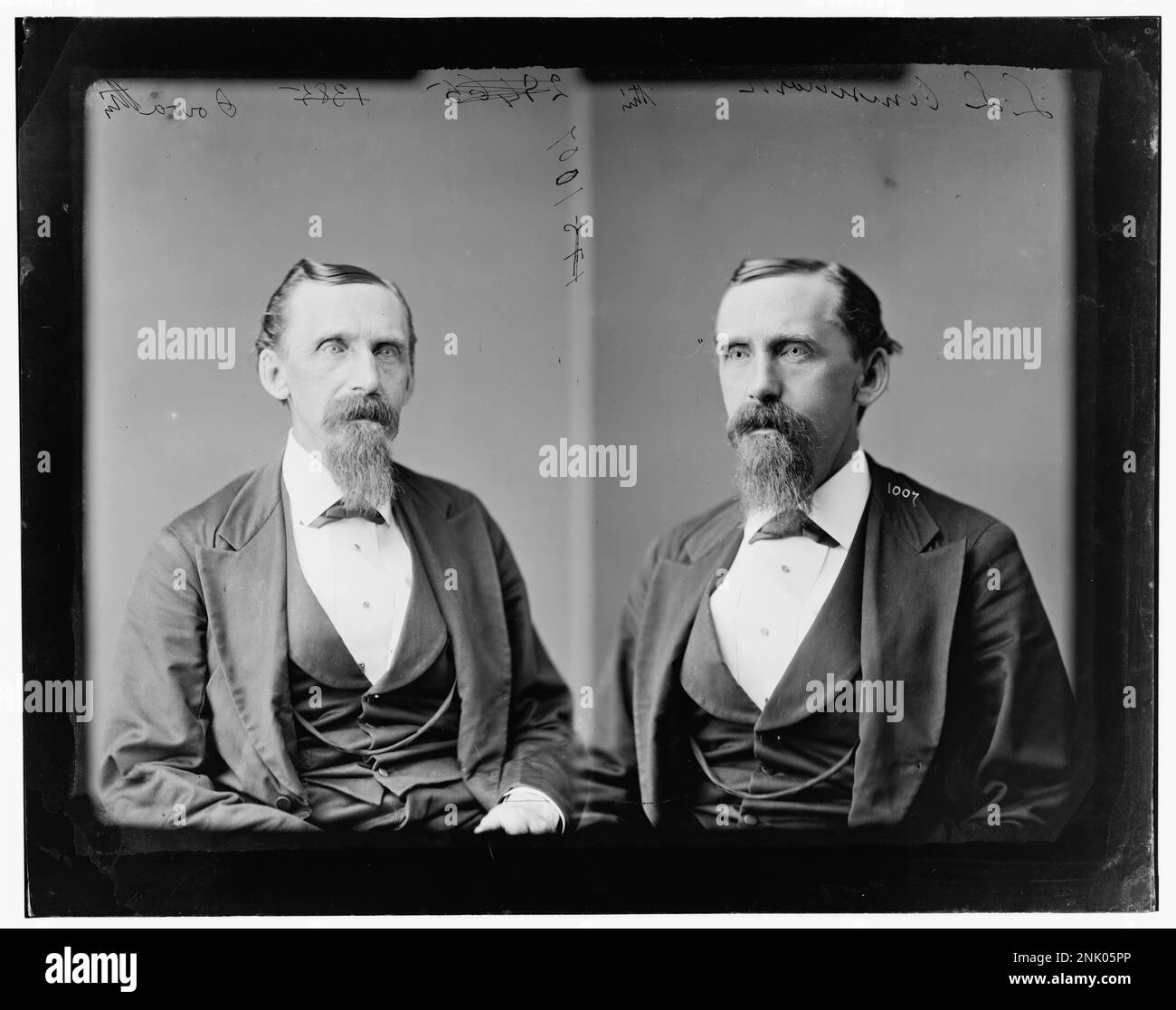 Porträt von Hr. Lucien Lester Ainsworth, Captain of Co. C, 6. Iowa Kavallerie USA, aus der Brady-Handy Collection in der Library of Congress. Stockfoto