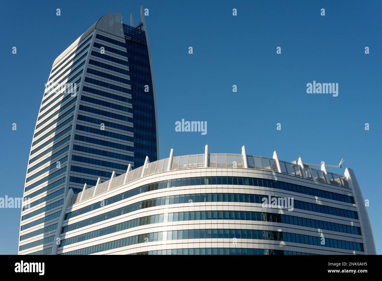 Rückansicht des Hauptquartiers in Sofia, Bulgarien, Osteuropa, Balkan, EU Stockfoto