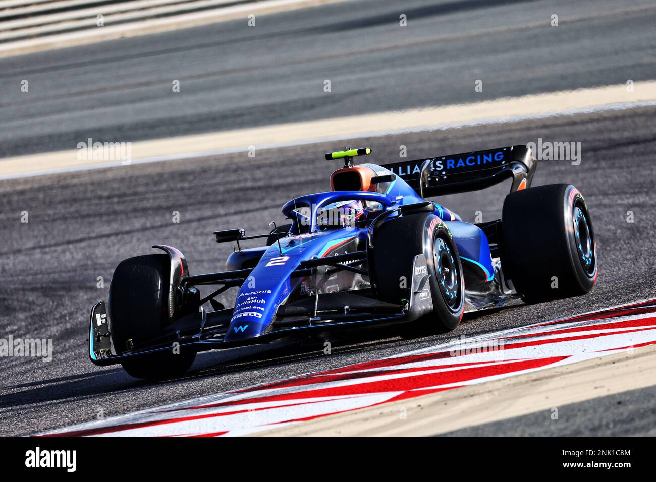 Sakhir, Bahrain. 23. Februar 2023 Logan SarSergeant (USA) Williams Racing FW45. Formula One Testing, Day One, Donnerstag, 23. Februar 2023. Sakhir, Bahrain. Stockfoto