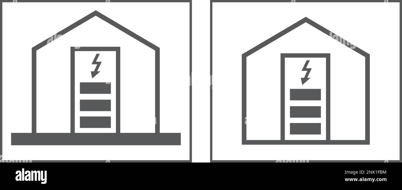 Energiespeicherung in Häusern und Gebäuden Stock Vektor