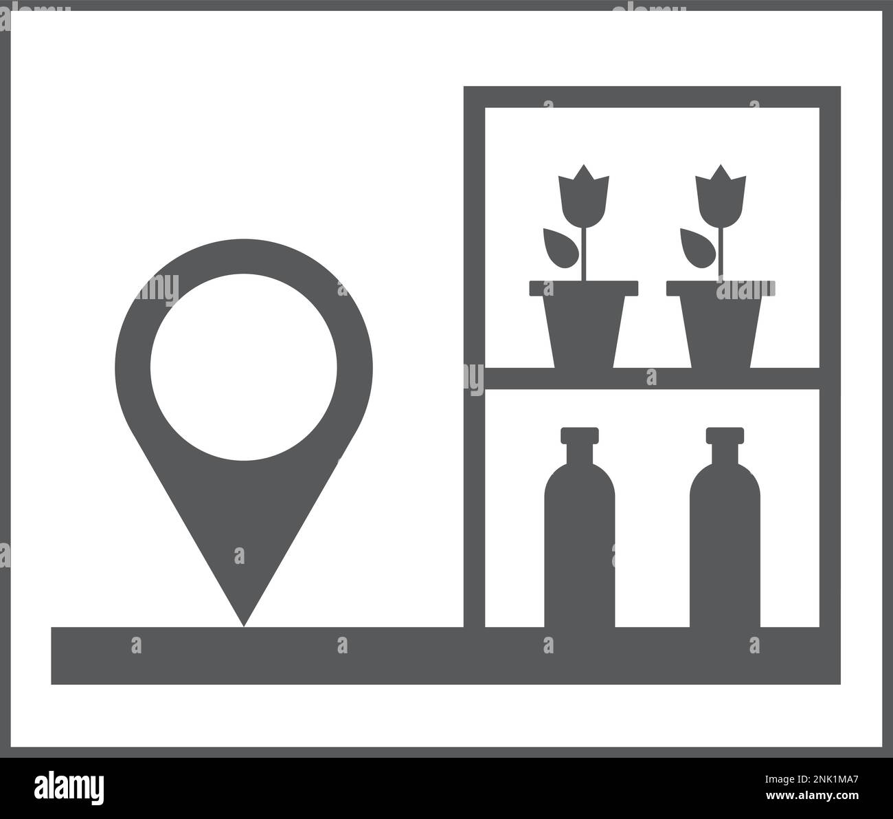 Regionale Lieferketten für Architekten und Gebäude, regionale Beschaffung Stock Vektor