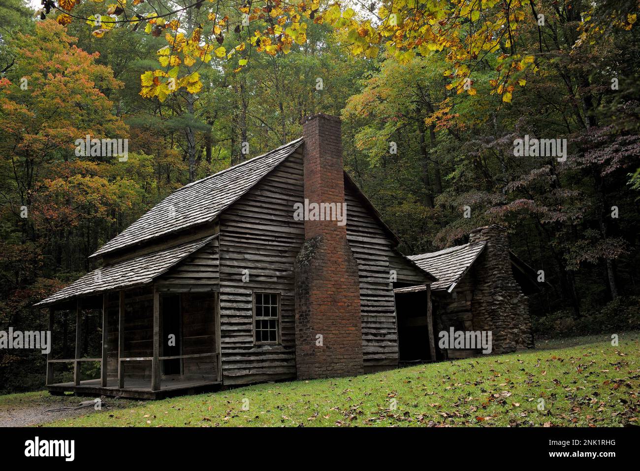 Hütten im Great Smoky Mountains National Park, Tennessee. Stockfoto