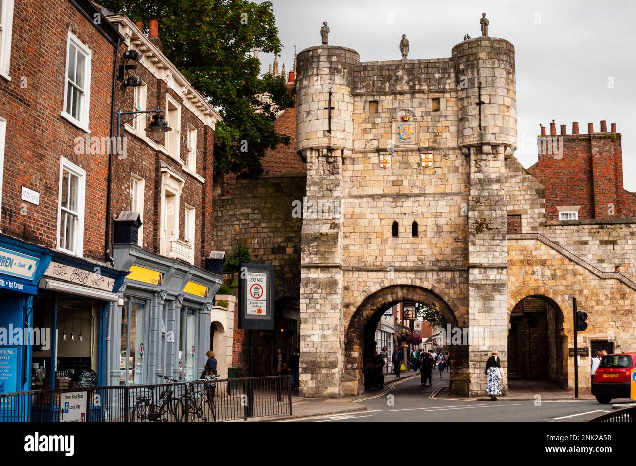 Bootham Bar in der historischen Stadt York, England. Stockfoto