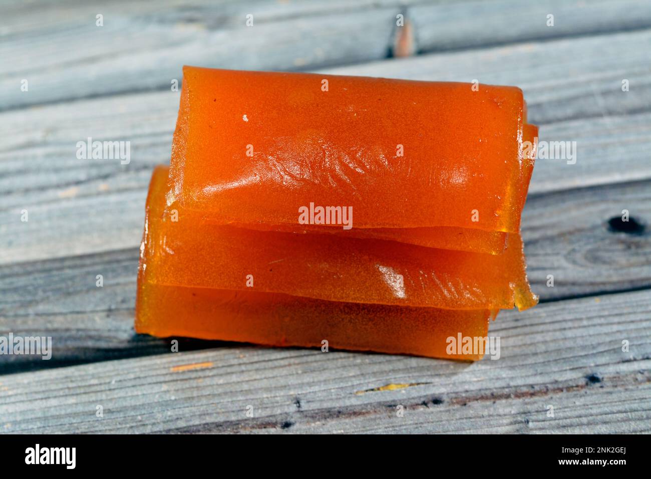 Getrocknete Aprikosenpaste, die in Ramadan Khoshaf verwendet wird, oder ...