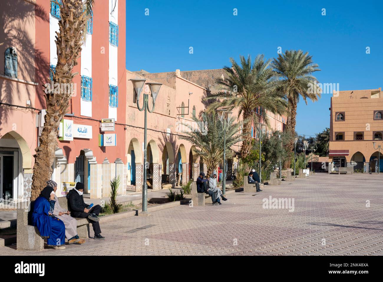 Afrika, Marokko, Südmarokko, Tata, Place Al Massira Stockfoto