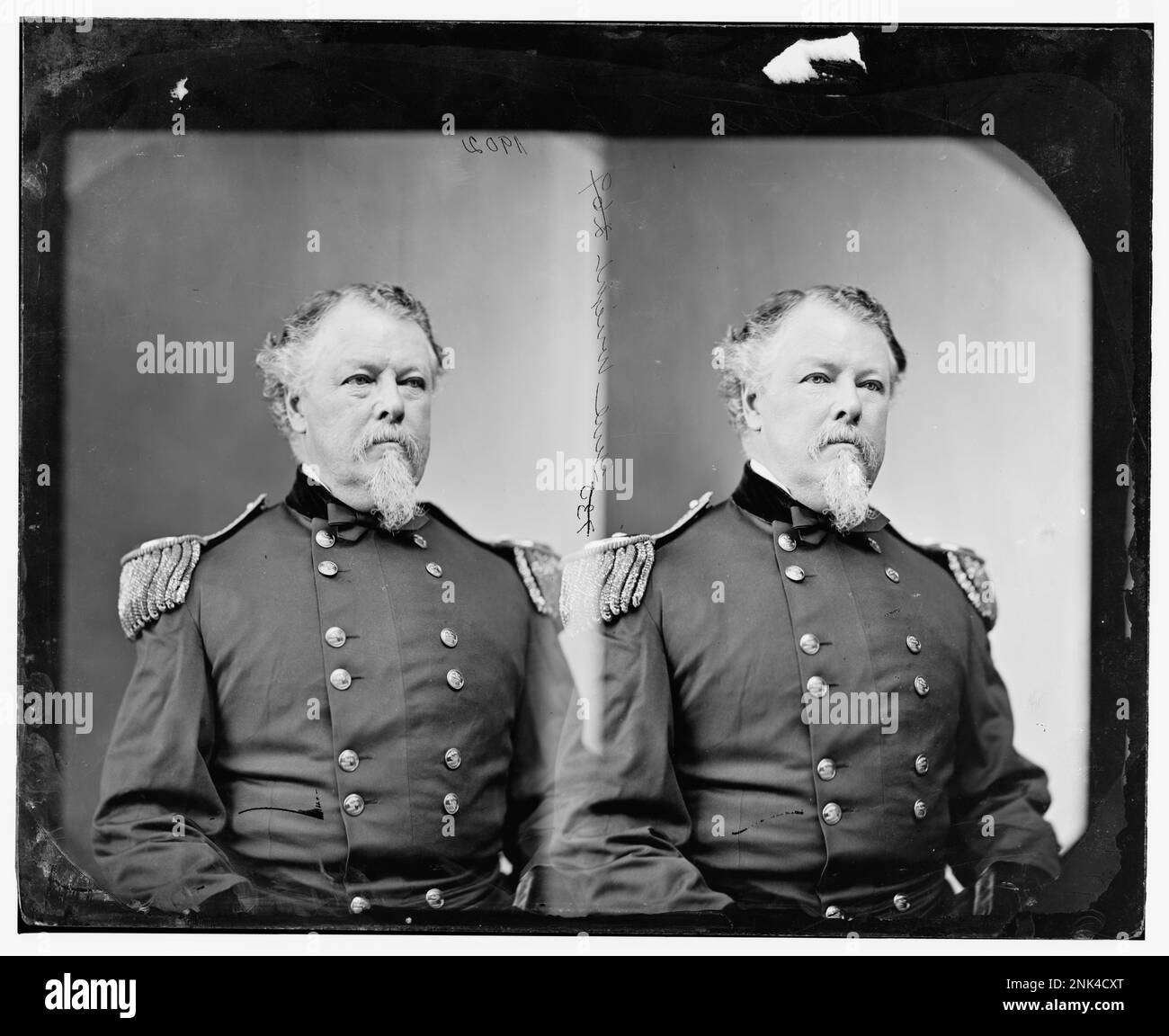 Porträt von General Horatio G. Wright, einem Offizier der US-Armee während des Amerikanischen Bürgerkriegs, Teil der Brady-Handy Collection. Stockfoto