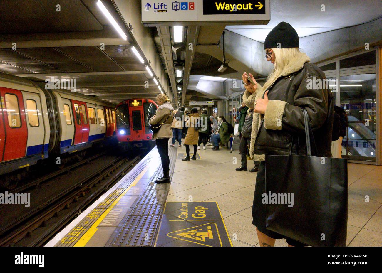 London, England, Großbritannien. U-Bahn-Station Westminster Stockfoto