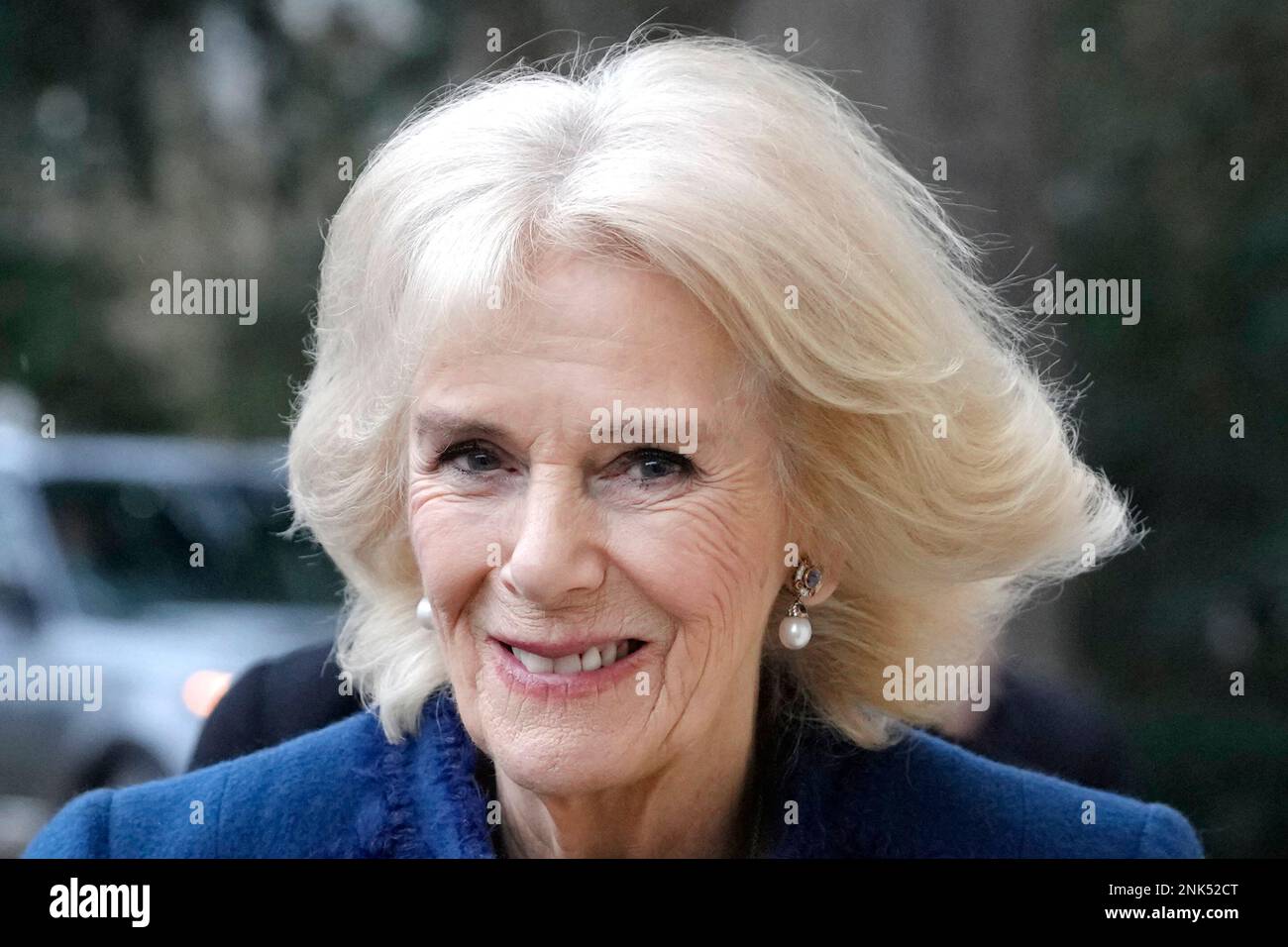 Die Queen Consort kommt zu einem Besuch, um das neu renovierte Boston Manor in Brentford, West London, offiziell wieder zu eröffnen, da es sein 400.-jähriges Jubiläum feiert. Das Jakobinehaus wird bald für die Öffentlichkeit geöffnet sein und bietet ein Lernzentrum für Kinder mit mehr als 150 Freiwilligen, das sicherstellt, dass das Haus sechs Tage die Woche geöffnet bleiben kann. Foto: Donnerstag, 23. Februar 2023. Stockfoto