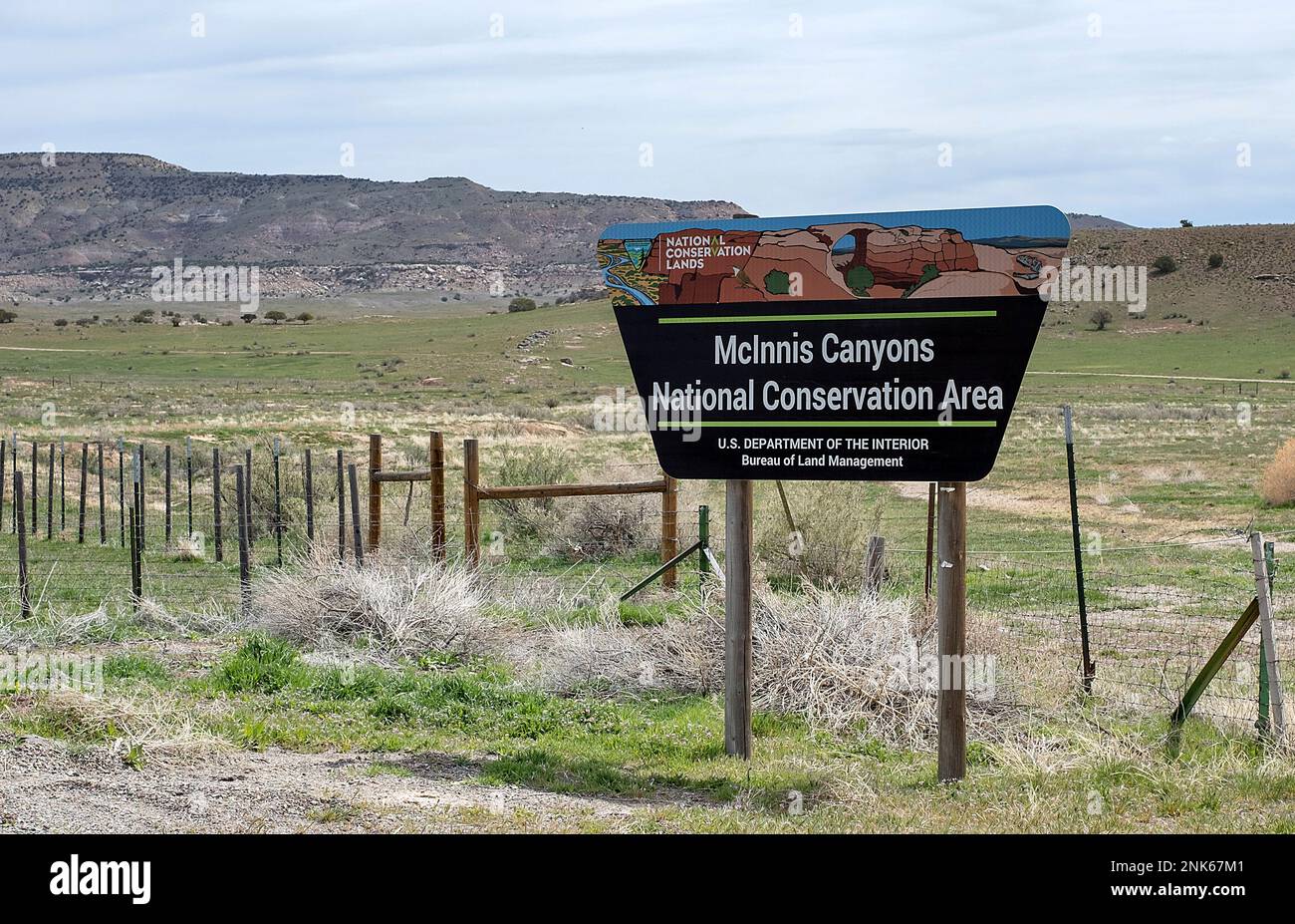 April 9, 2022: McInnis Canyons National Conservation Area hosts a Bureau of Land Management multi-use area and the Kokopelli's Mountain Bike Trail near Loma, Colorado...The Kokopelli's Trail is a remote and spectacular 142 mile (229km) mountain bike trail spanning from Loma, Colorado to Moab, Utah. (Credit Image: © Larry Clouse/CSM via ZUMA Press Wire) (Cal Sport Media via AP Images) Stockfoto