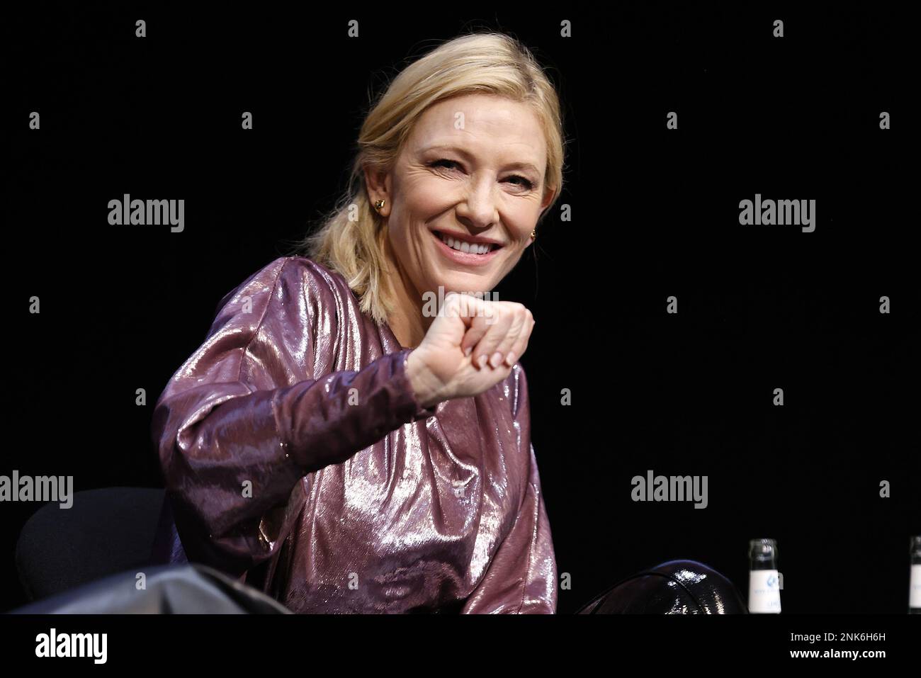 Cate Blanchett nimmt am 23. Februar 2023 am Talent Campus Panel Talk der HAU Hebbel am Ufer in Berlin Teil. Stockfoto