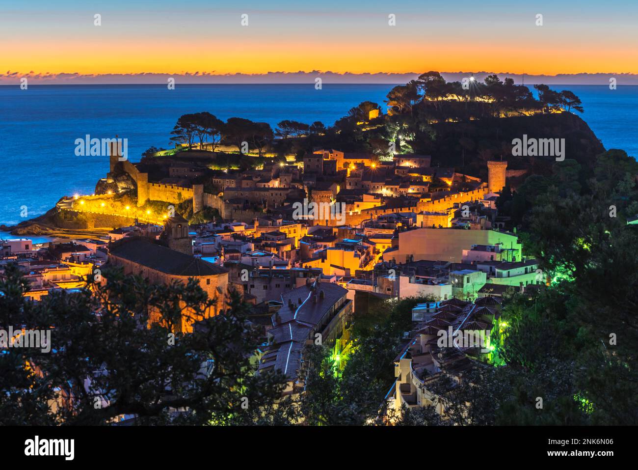 CASTLE TOSSA DE MAR COSTA BRAVA GERONA KATALONIEN SPANIEN Stockfoto