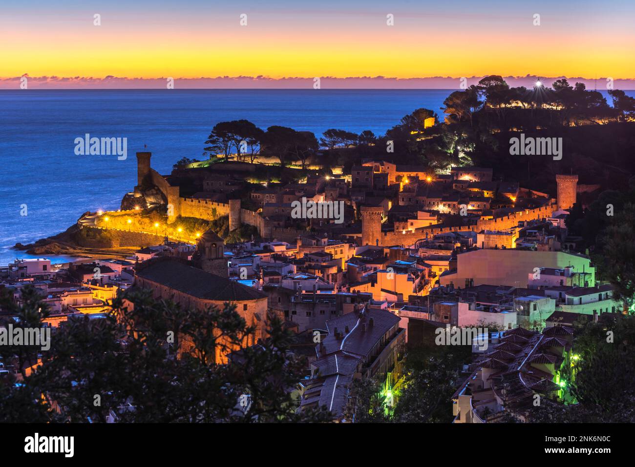 CASTLE TOSSA DE MAR COSTA BRAVA GERONA KATALONIEN SPANIEN Stockfoto