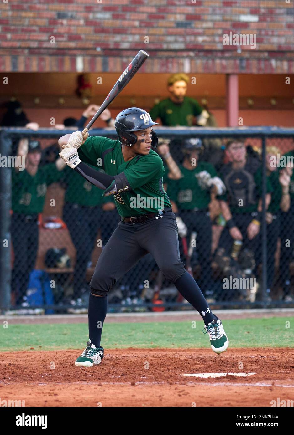 Westminster Christian Warriors outfielder D'Angelo Ortiz (12) bats