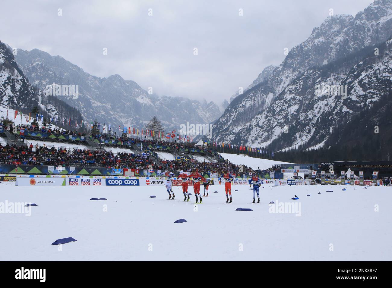 Planica Nordic Centre, Planica, Slowenien. 24. Februar 2023. FIS Nordic World Ski Championships 2023; Sprint Event, Herren Mass Start Credit: Action Plus Sports/Alamy Live News Stockfoto