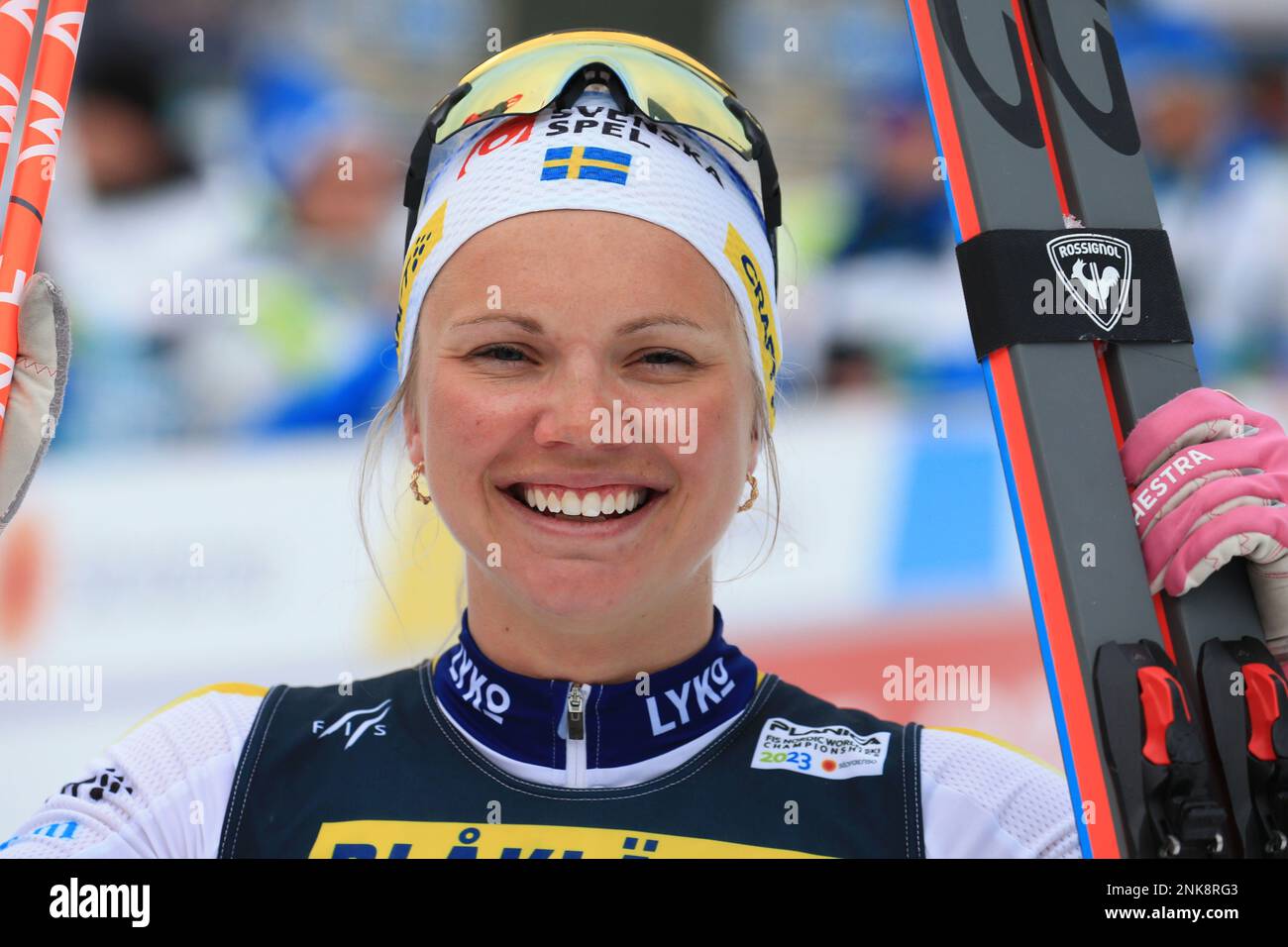 Planica Nordic Centre, Planica, Slowenien. 24. Februar 2023. FIS Nordic World Ski Championships 2023; Sprint Event, zweitplatzierte schwedische Emma Ribom Credit: Action Plus Sports/Alamy Live News Stockfoto