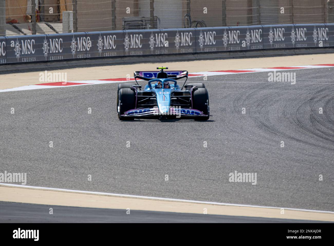 Sakhir, Bahrain, 23. Februar 2023, Pierre Gasly aus Frankreich tritt um Alpine F1 an. Wintertests, die Wintertests der Formel-1-Meisterschaft 2023. Kredit: Michael Potts/Alamy Live News Stockfoto