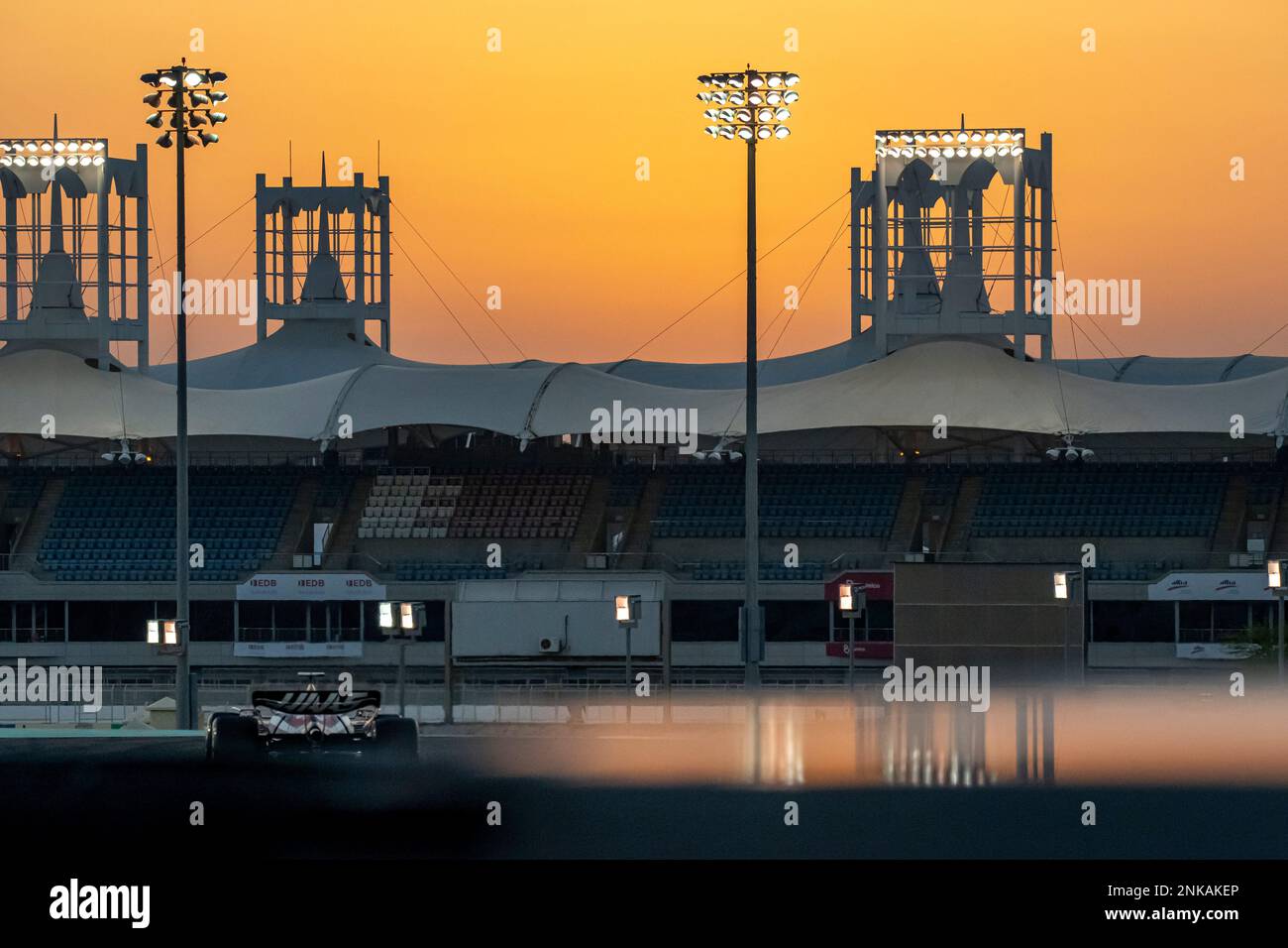 Sakhir, Bahrain, 23. Februar 2023, Kevin Magnussen aus Dänemark tritt um die Haas F1 an. Wintertests, die Wintertests der Formel-1-Meisterschaft 2023. Kredit: Michael Potts/Alamy Live News Stockfoto